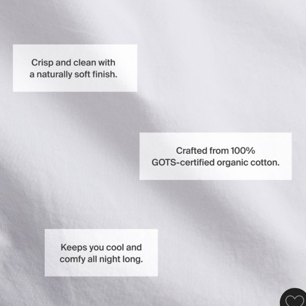 Parachute Casual Organic Cotton Sheet Set - White (Queen) - Picture 6 of 8